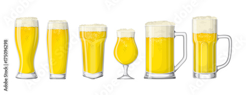 Beer glasses set.