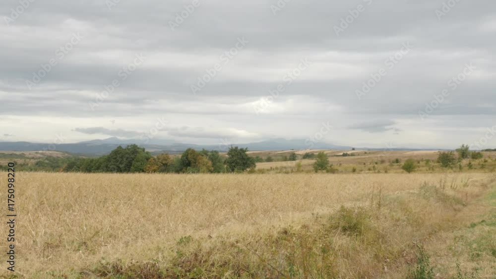 Slow tilt on Stol and Deli Jovan mountains on cloudy day Slow tilt on Stol and Deli Jovan mountains on cloudy day