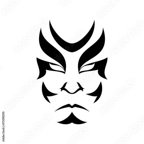 Fotografia Japanese drama Kabuki face