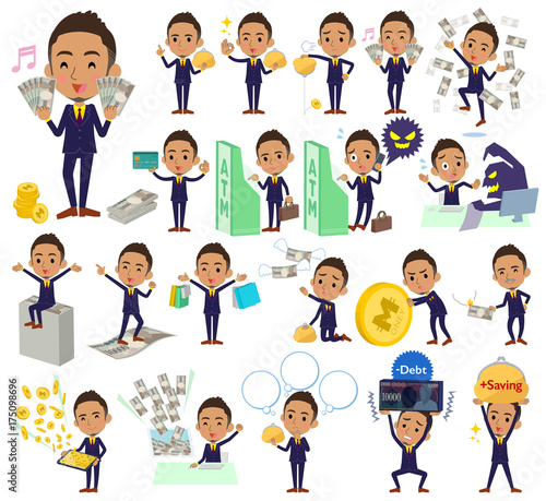 Berry Short hair businessman black_money