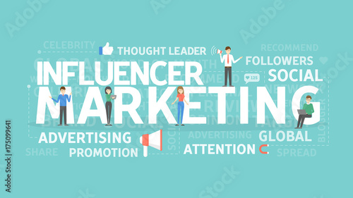 Influencer marketing concept.