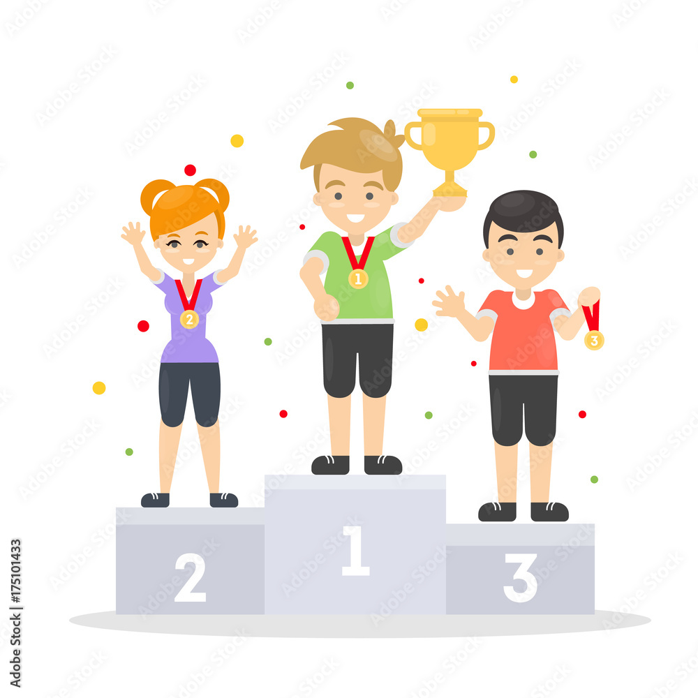 Obraz premium Winners at podium.