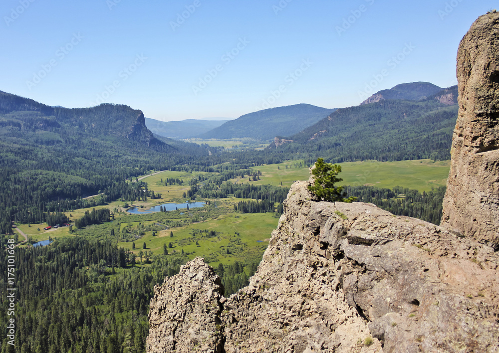 A Scenic View from the West Fork Valley Overlook in Colorado