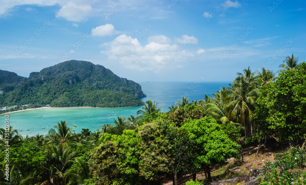 View of the island Phi Phi Don from the viewing point,Thailand. View of the island Phi Phi Don from the viewing point,Thailand.