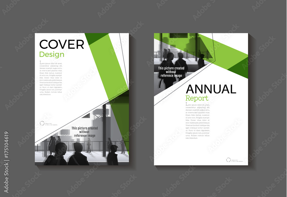green cover abstract modern  cover book Brochure template, design, annual report, magazine and flyer layout Vector a4 - obrazy, fototapety, plakaty 