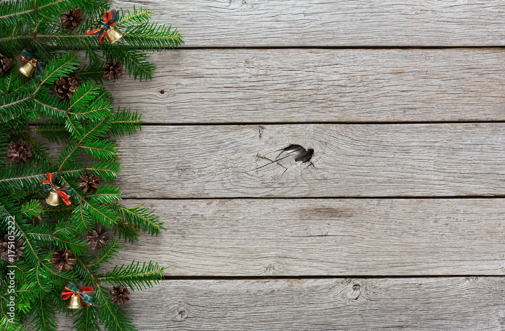 Christmas tree branches background