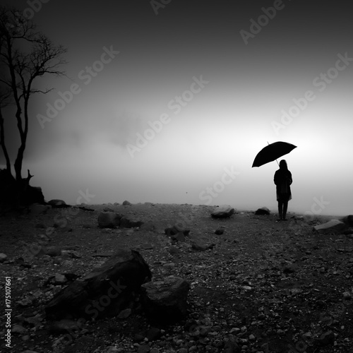 Mysterious people silhouette