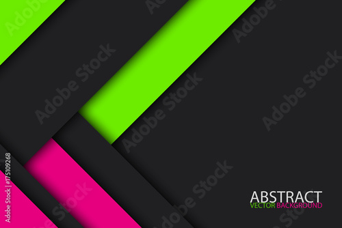 Black, green nad pink modern material design, vector abstract widescreen background