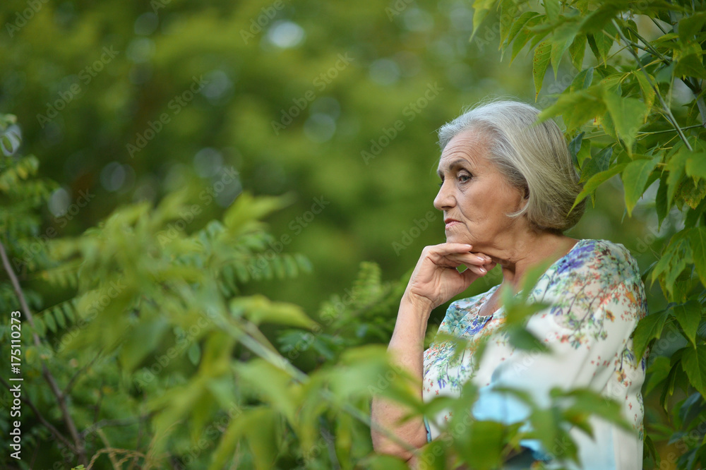 Nice sad old woman Nice sad old woman