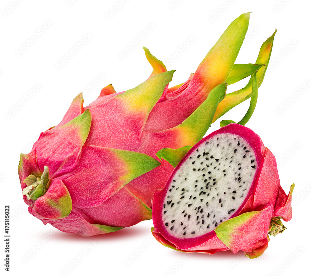 Fresh dragon fruit isolated on white background Fresh dragon fruit isolated on white background