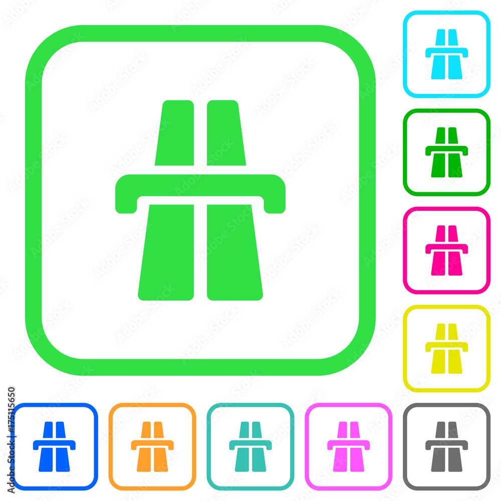 Highway vivid colored flat icons icons Highway vivid colored flat icons icons