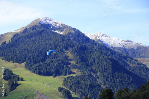 Blick auf die Alpen im Pinzgau bei Saalbach Hinterglemm in   sterreich.