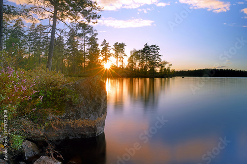 Fototapeta Naklejka Na Ścianę i Meble -  Sunset in Småland