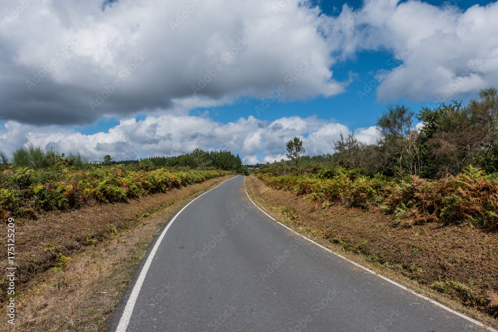 A day in summer on the oldest Camino de Santiago in Spain, the 