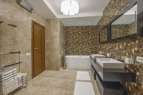 Interior of a bathroom in a luxury villa