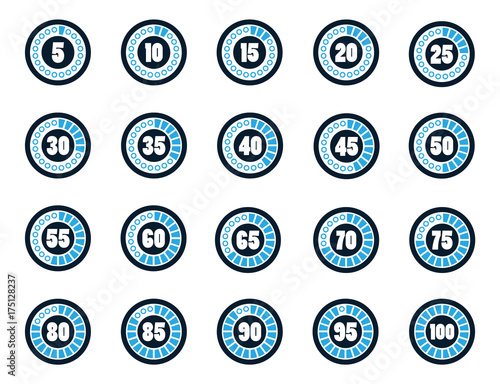 Loader timer icons set