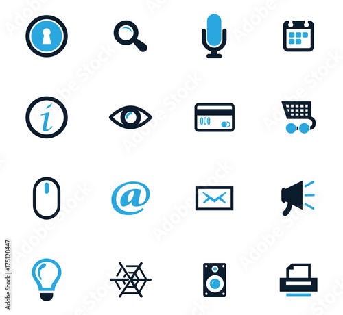 User interface icons set photo