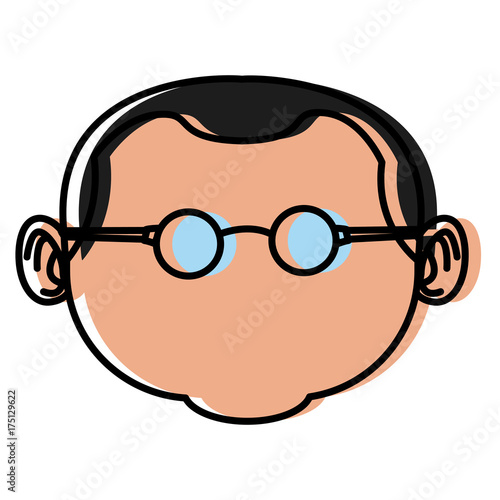 Cute grandfather cartoon icon vector illustration graphic design