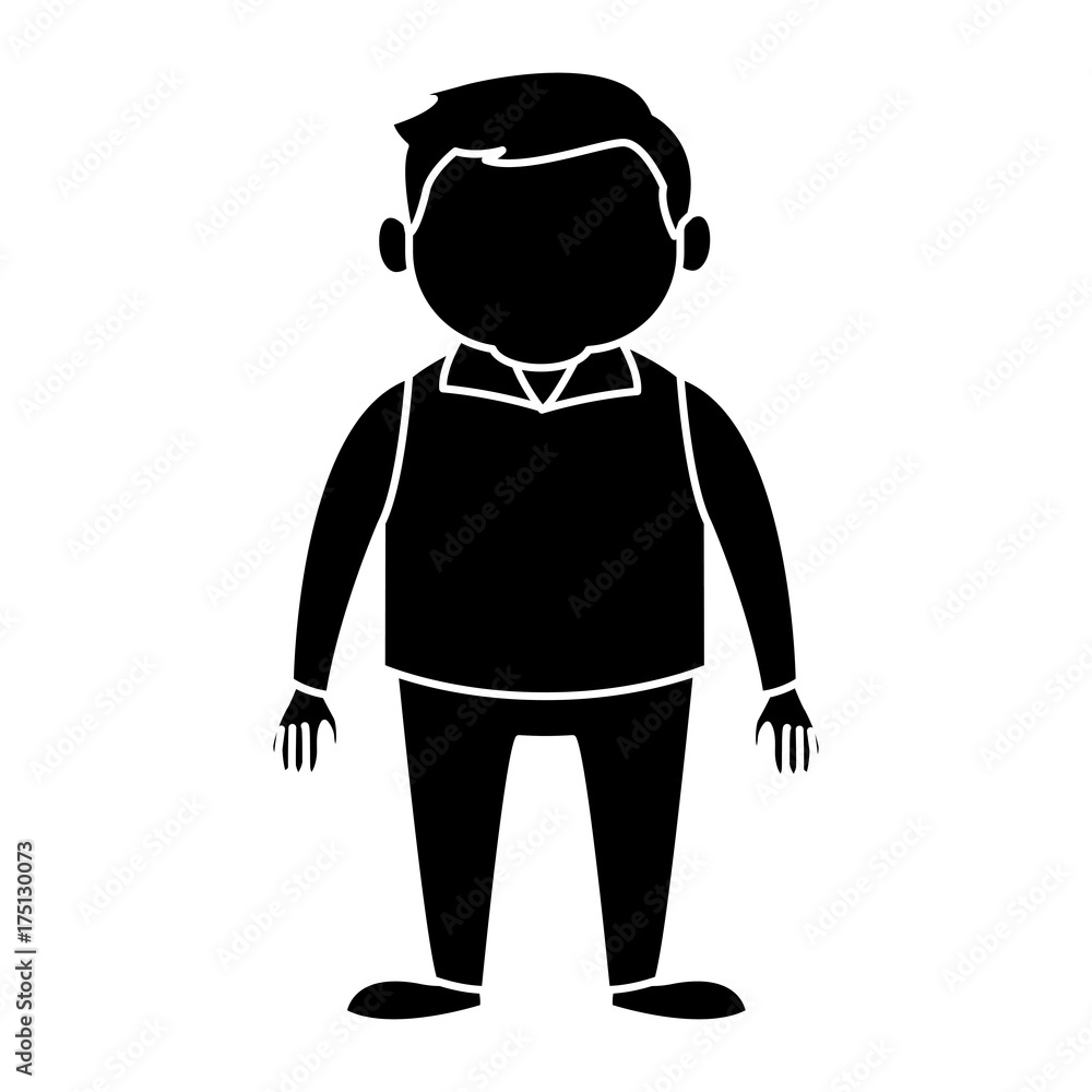 Cute grandfather cartoon icon vector illustration graphic design