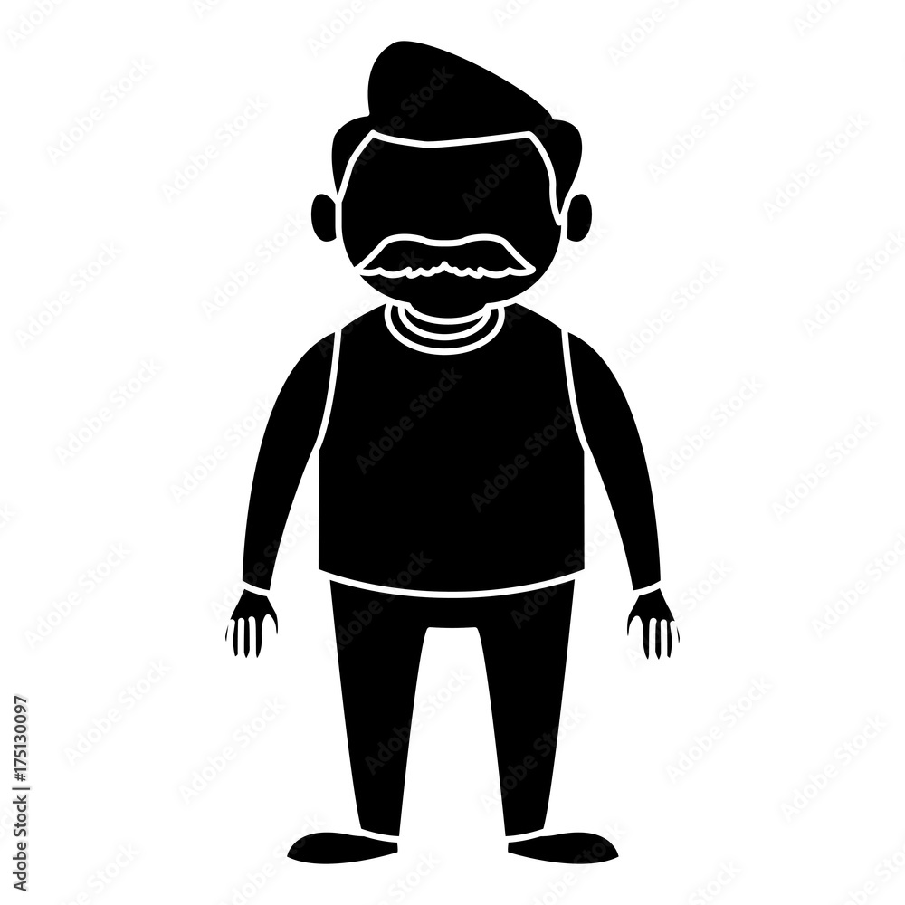 Cute grandfather cartoon icon vector illustration graphic design Cute grandfather cartoon icon vector illustration graphic design