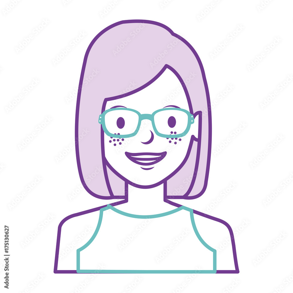 beautiful woman with glasses avatar character beautiful woman with glasses avatar character