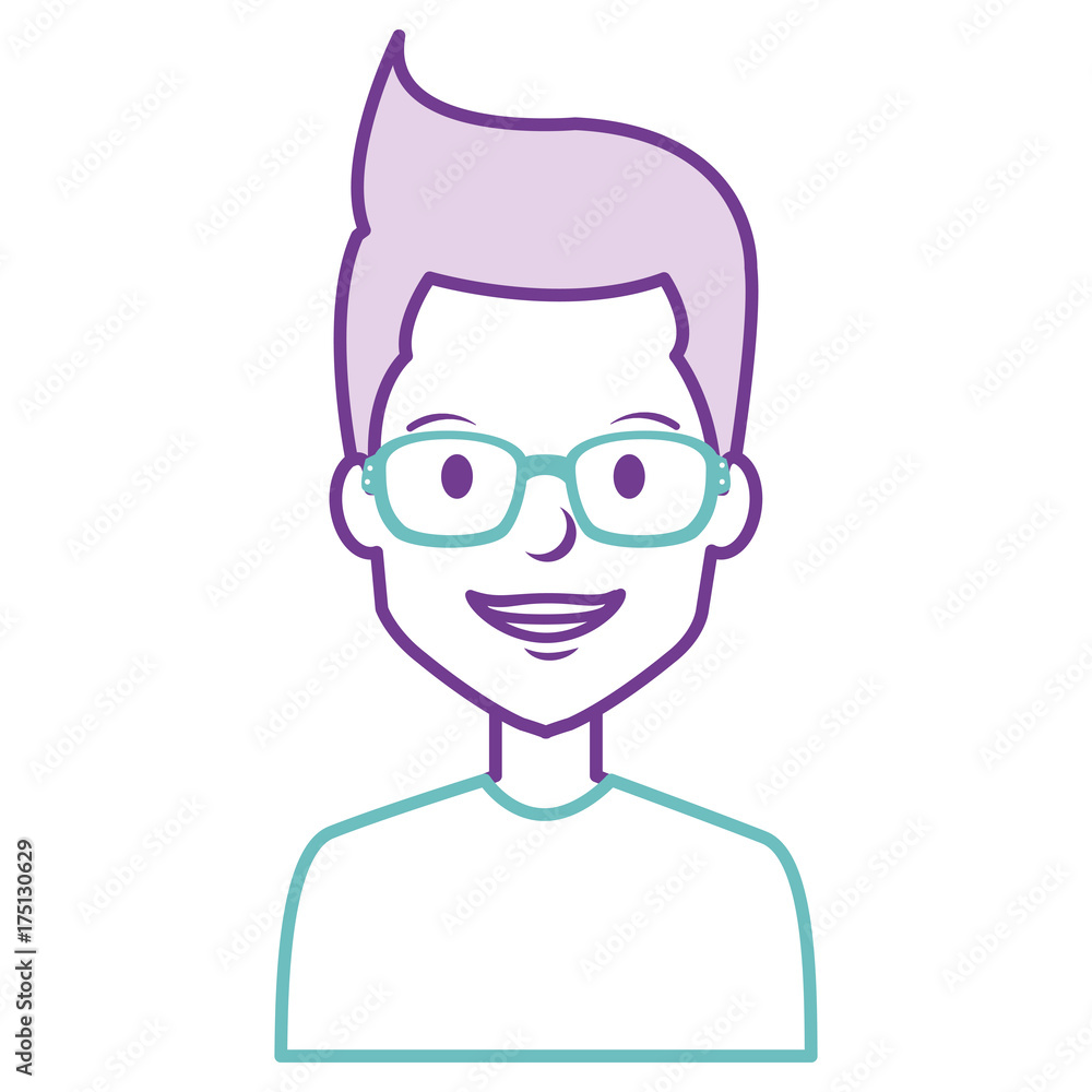 young man with glasses avatar character young man with glasses avatar character