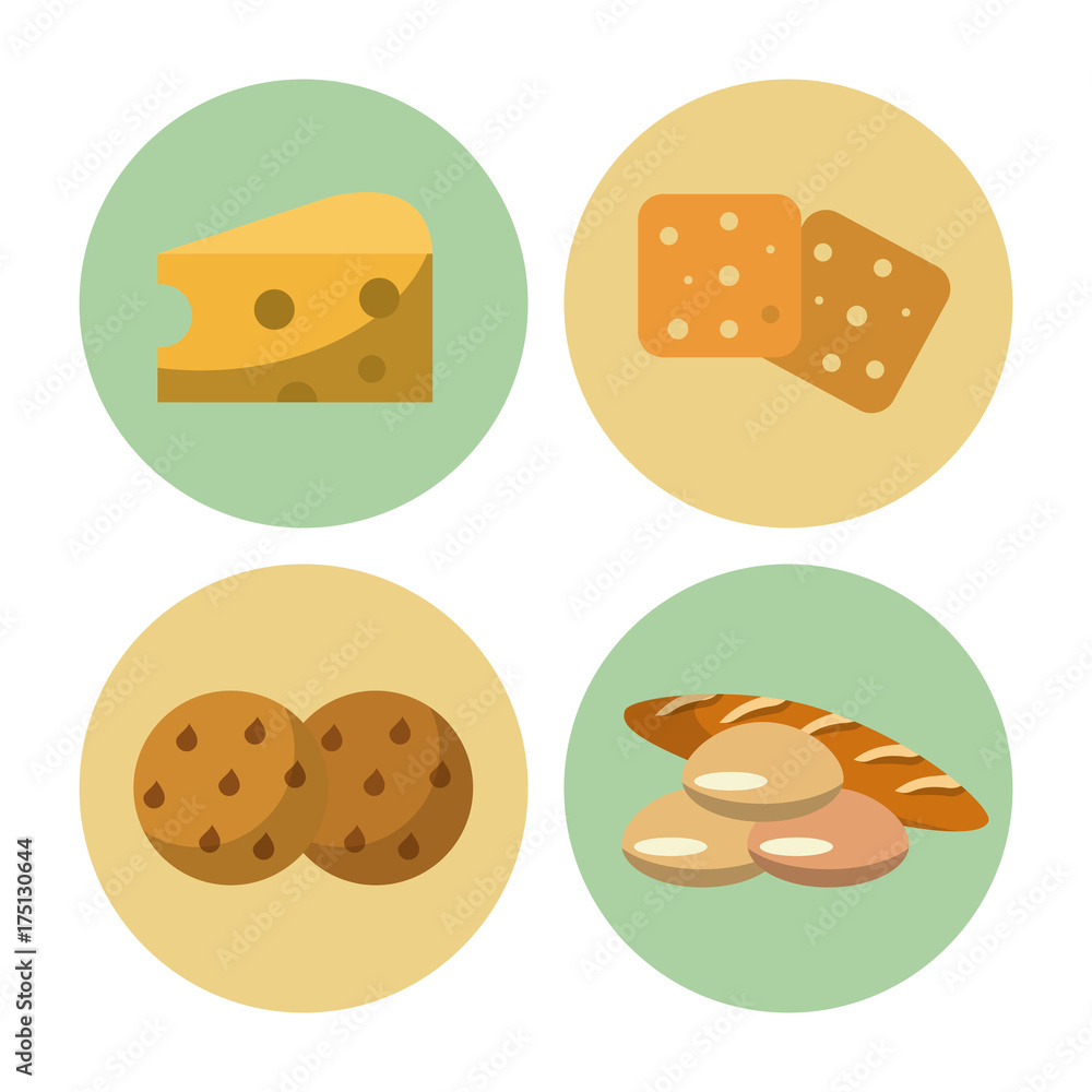 Carbohydrates food icons icon vector illustration graphic design Carbohydrates food icons icon vector illustration graphic design