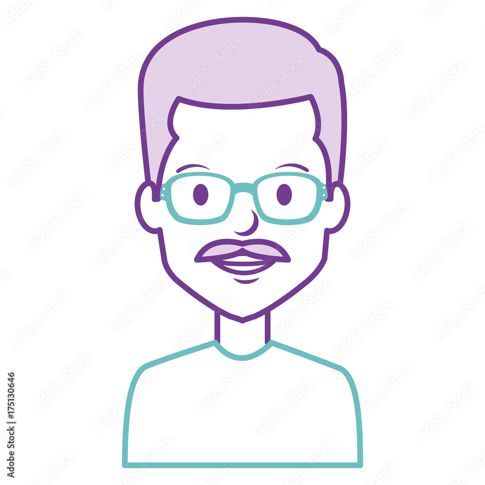 young man with glasses avatar character young man with glasses avatar character