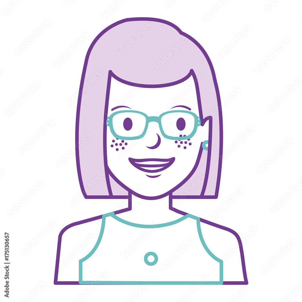 beautiful woman with glasses avatar character beautiful woman with glasses avatar character