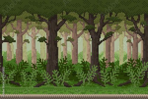 WebPixel art seamless background.