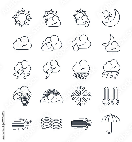 Weather icons set icon vector illustration graphic design