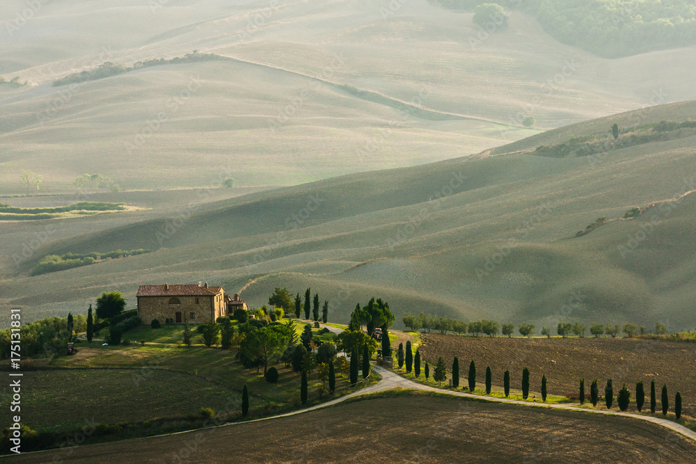 Tuscan landscape, Val d’Orcia, Tuscany, Italy