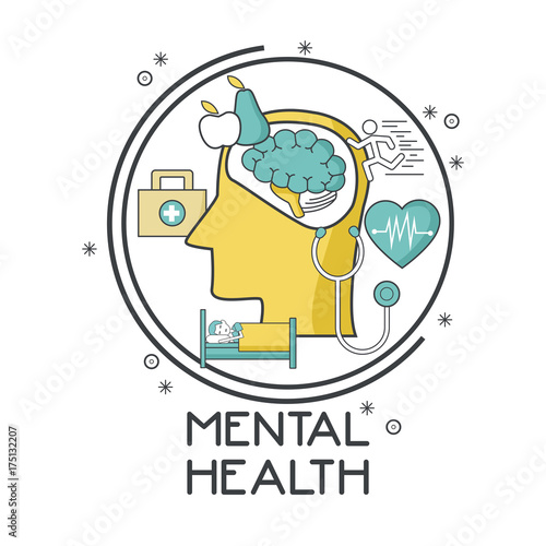 Mental health design icon vector illustration graphic design