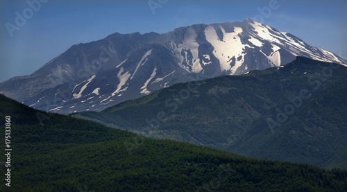 Mount Saint Helens in back of Green Mountains Washington