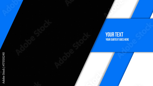 Blue and White Angular Overlay