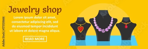 Jewelry shop banner horizontal concept