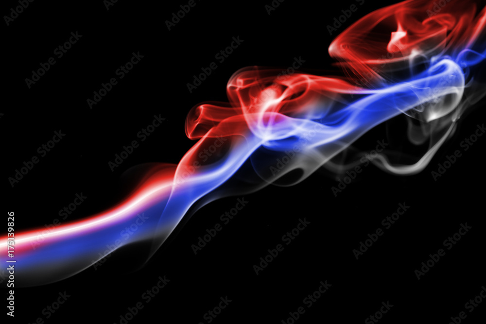 Naklejka premium Serbia national smoke flag