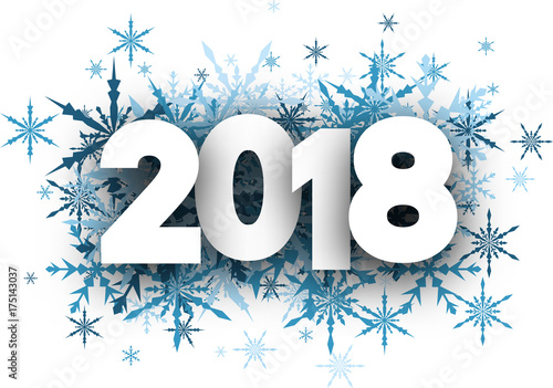 Winter 2018 New Year background.