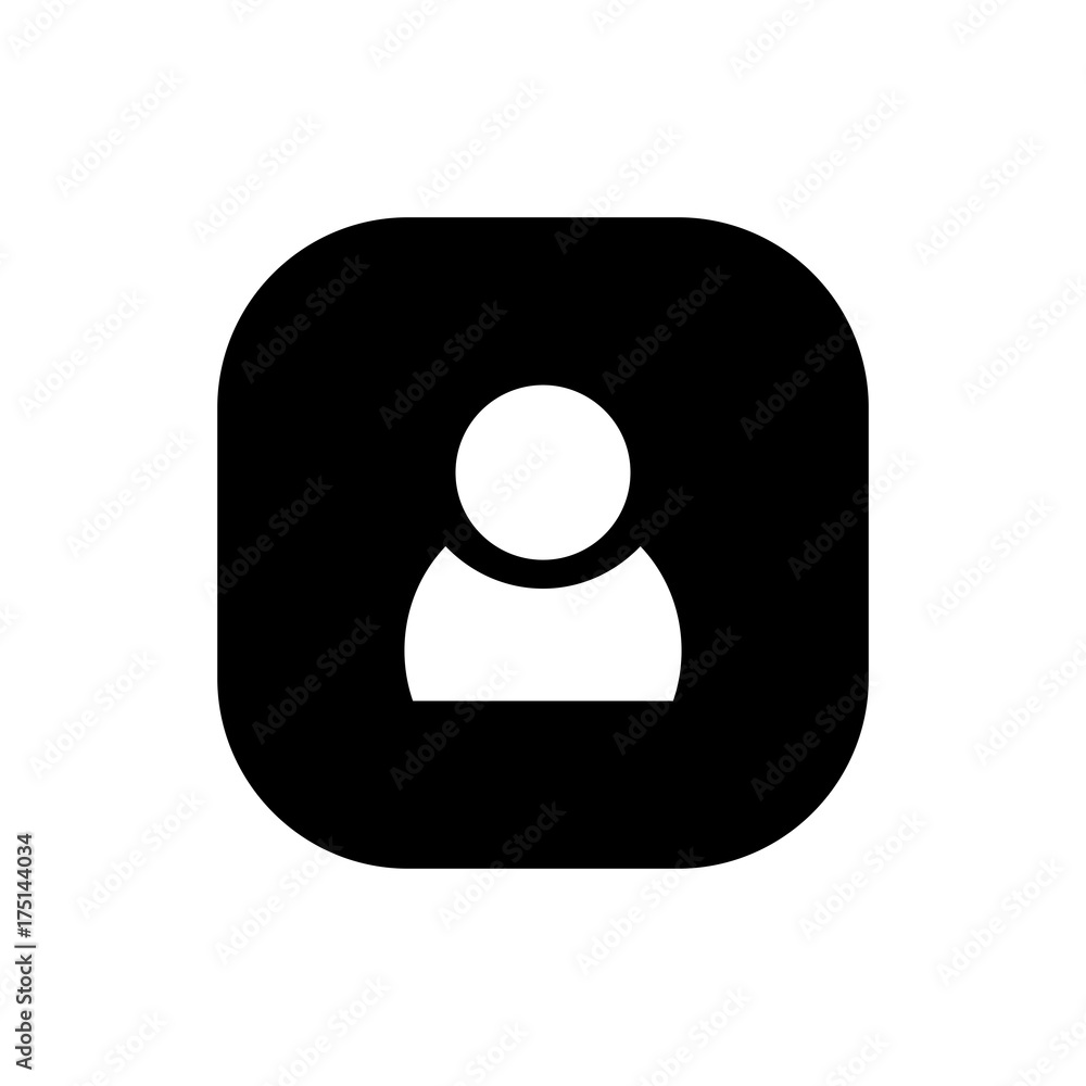 People person square icon vector People person square icon vector