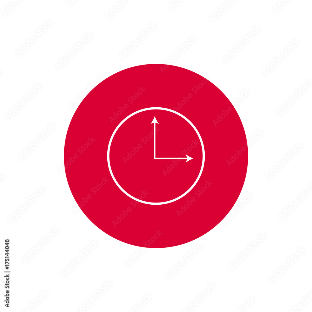 Clock and alarm round icon vector Clock and alarm round icon vector
