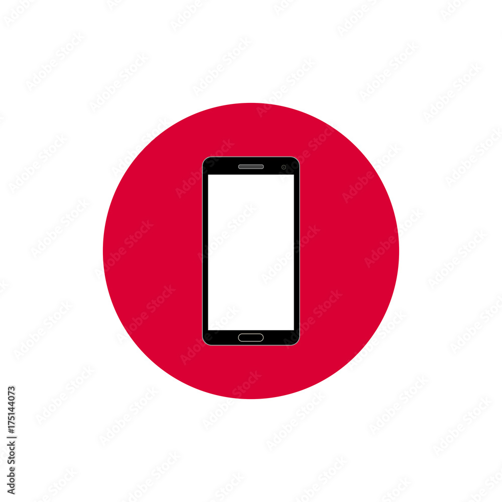 Smartphone round icon vector illustration Smartphone round icon vector illustration
