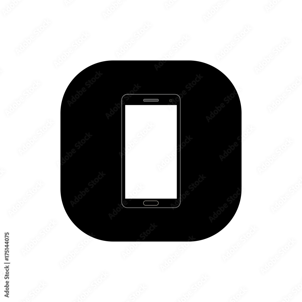 Smartphone square flat icon vector Smartphone square flat icon vector