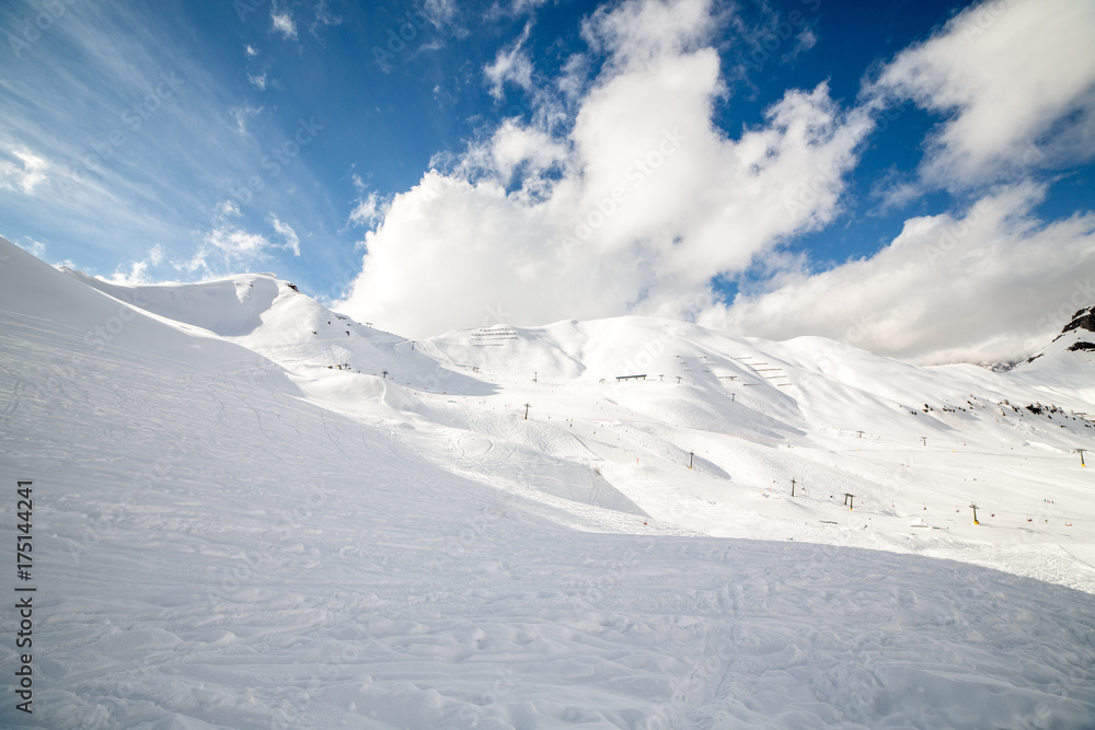 Beautiful winter scenery in Ciampac ski arena, Val di Fassa, Dolomites montains, Italy Beautiful winter scenery in Ciampac ski arena, Val di Fassa, Dolomites montains, Italy