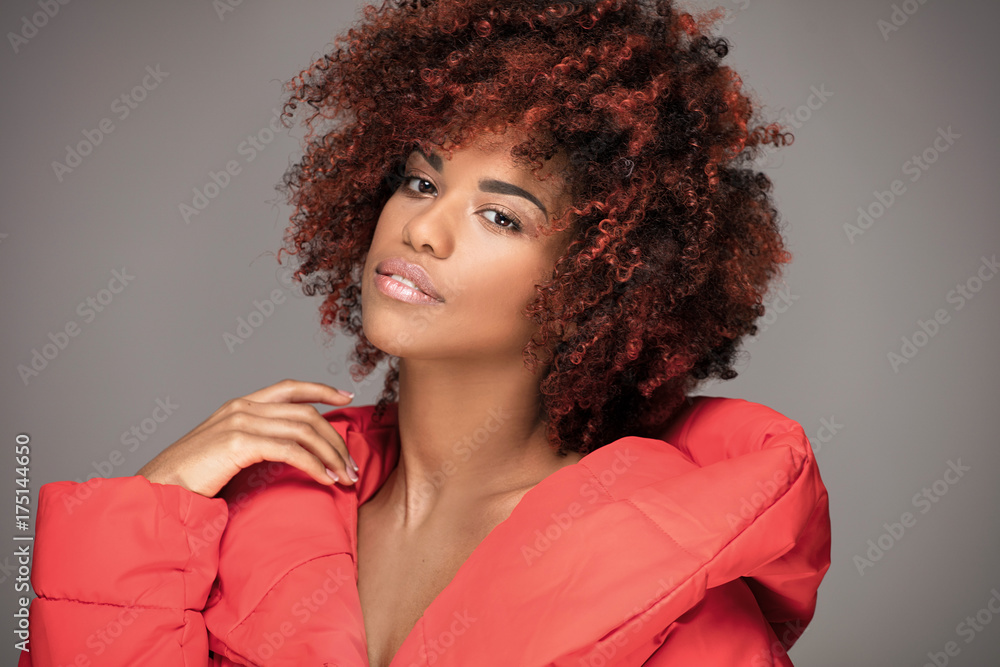 Fashion portrait of african american girl. Fashion portrait of african american girl.