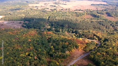 Aerial view  near Belsk, Ukraine. A vast city believed to be the Scythian capital Gelonus described by Herodotus photo