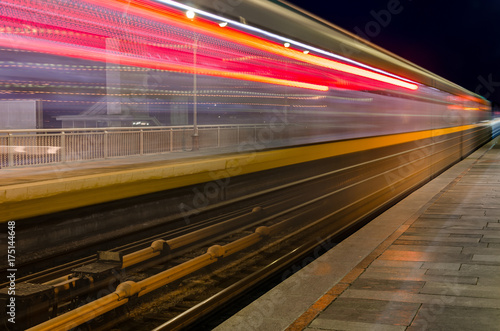 blurred train movement