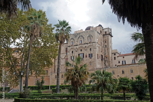 Park and Royal Palace of the Normans (Palazzo dei Normanni) in Palermo, Sicily, Italy 0 seat of the Sicilian Regional Assembly photo