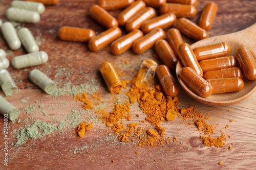Herbal medicines in capsule