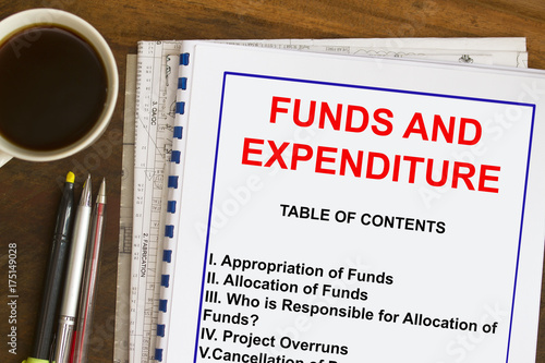 Funds, allocation and expenditures concept