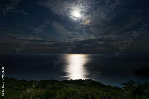 Moonlight night on the Sea of Japan.